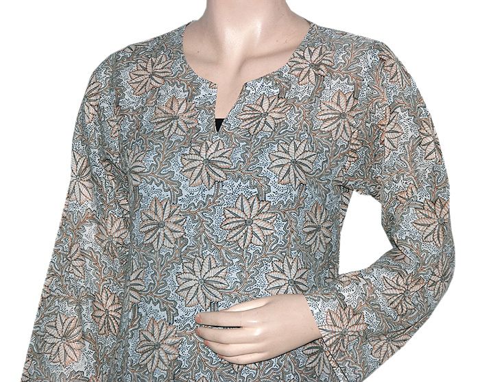 Bollywood Indian Block Print Kurti Kurta Top Party wear  