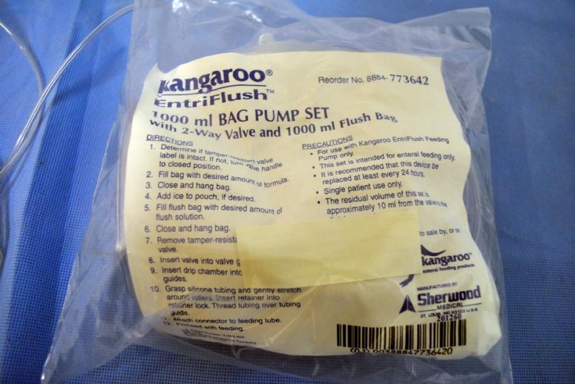 KANGAROO ENTRIFLUSH 1000MLB BAG PUMP SET 773642 10 SETS  