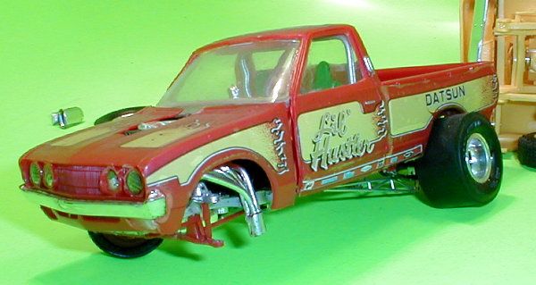 MPC 1975 Lil Hustler Datsun Pick Up Truck & Original AMT 1972 Chevy 