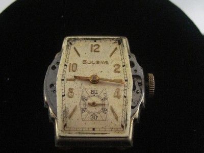 VINTAGE BULOVA 17J WRISTWATCH CALIBER 10AE RUNNING  