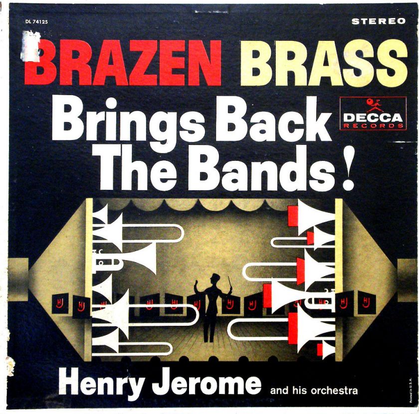 LP BRAZEN BRASS Brings Back The Bands Henry Jerome 1961  