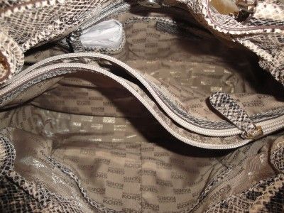 MICHAEL KORS BROOKVILLE PURSE TOTE BAG PYTHON LARGE  