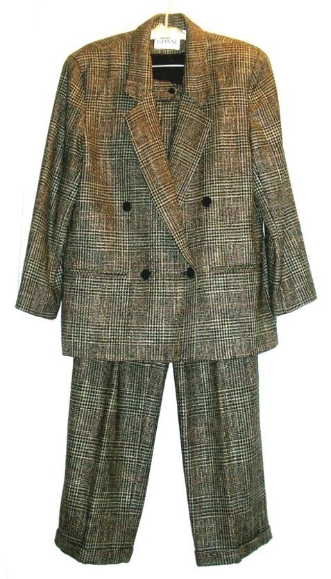 GIANNI SPORT PANTSUIT SILK WOOL 10 NWOT $695 JacketPant  