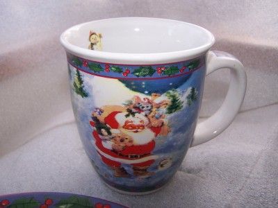 Studio 33 Christmas Santa Childs Plate Matching Cup  