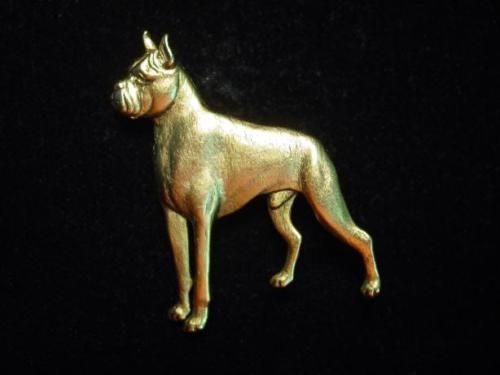 JJ Bronze Pewter PIT BULL TERRIER Dog Puppy Pin  