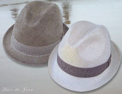 Scala Straw Stingy Brim Cream or Brown Fedora  