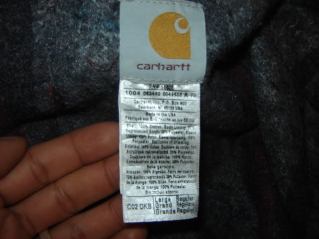 Made in USA CARHARTT C02 SANDSTONE DUCK Quilted Blanket Lined CHORE 