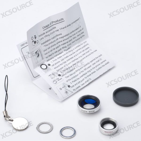   Wide Angle Macro Lens for ipad iphone 4S HTC EVO 3D Camera DC72  