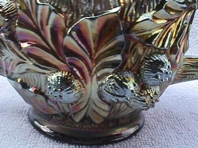 Northwood Acorn Burrs Carnival Glass Spooner  