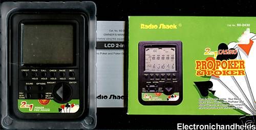 RADIO SHACK CASINO DRAW PRO POKER CASINO HANDHELD GAME  