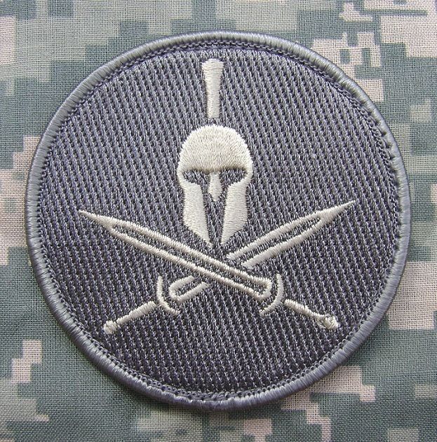 SPARTAN HELMET ARMY MORALE MILSPEC ACU VELCRO PATCH  