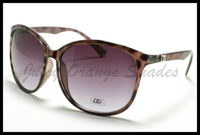 Womens ROUND CAT EYE Unique Celebrity Retro DG Sunglasses PINK Print 