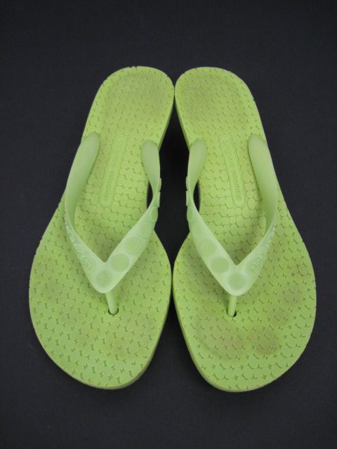 SIGERSON MORRISON Green Thong Sandals Shoes SZ 7 BOX  