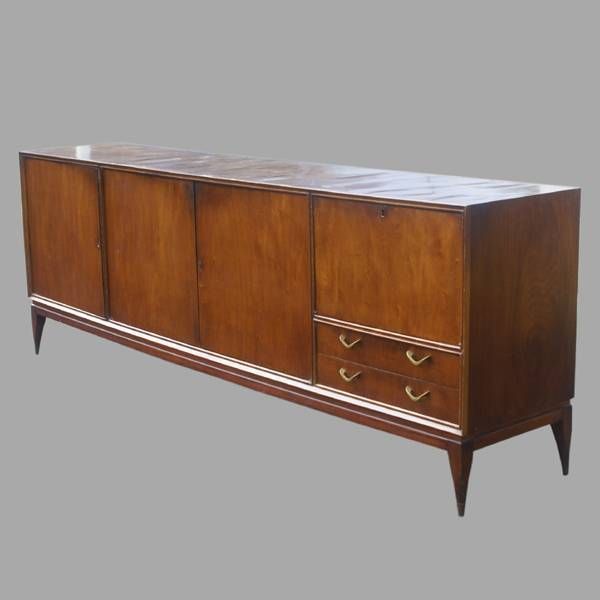 Ft Vintage Wood Credenza Breakfront Sideboard Buffet  