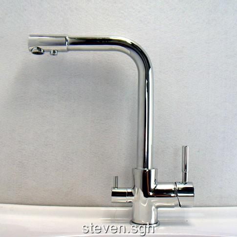 Way Dual Faucet Kitchen Mixer Tap Pure Water Filter  