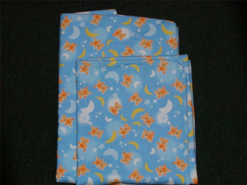 Standard size crib sheet. (28 x 52 with 5 corner pockets) The 