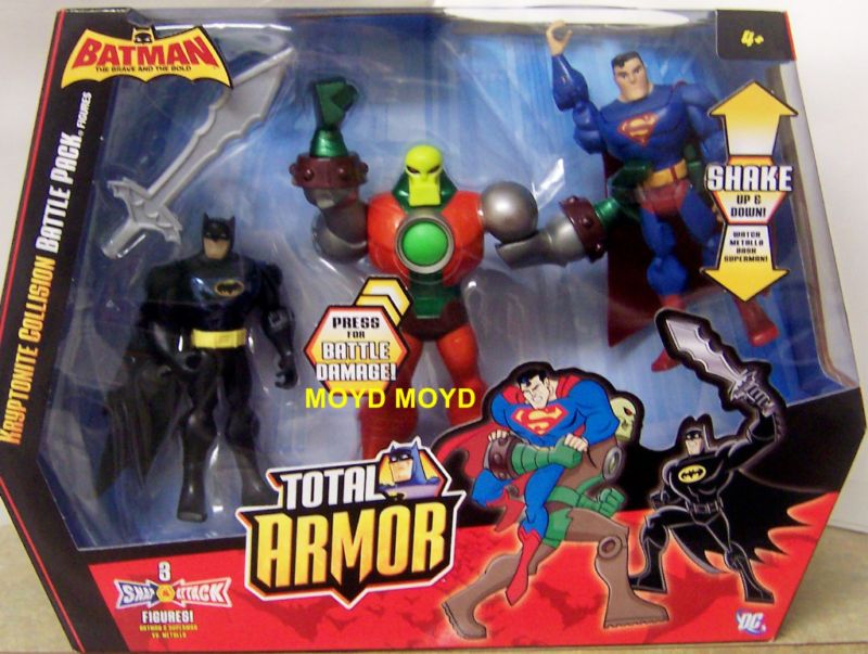 Batman B&B KRYPTONITE COLLISION 3 PACK SUPERMAN METALLO  