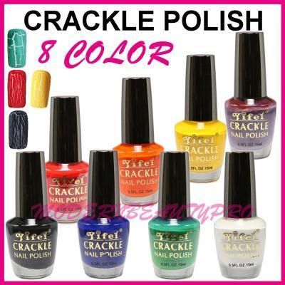   Crackle Crack Style Nail Polish Shatter Nail Art Cracking TIPS Set #01