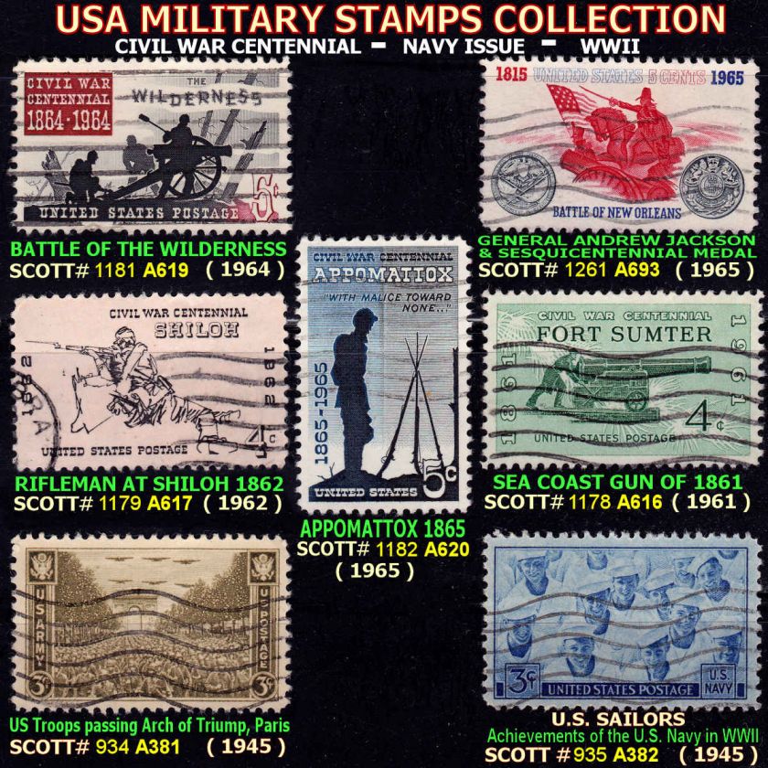 MILITARY STAMPS FROM U.S.A  CIVIL WAR CENTENNIAL   NAVY ISSUE 