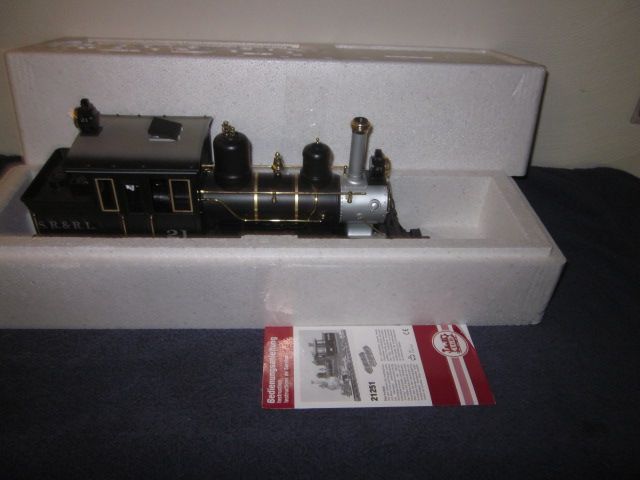 LGB 21251 G SCALE SANDY RIVER & RANGELEY LAKES FORNEY STEAM LOCOMOTIVE 