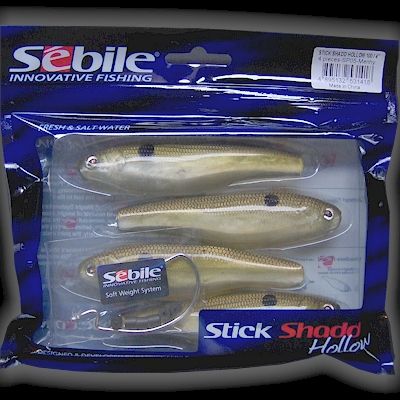 Sebile Stick Shadd Hollow ~ Pro Pack ~ Menhy (includes 4 soft lures, 1 