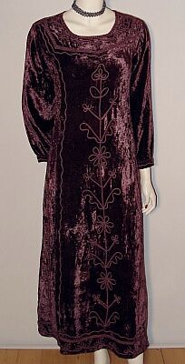 GOTHIC SAMT KLEID STICKEREI bordeaux rot S M XL 36 44  