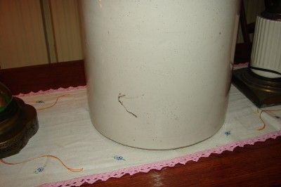 Vintage Blue Crown Stoneware 4 Gal Crock USA  