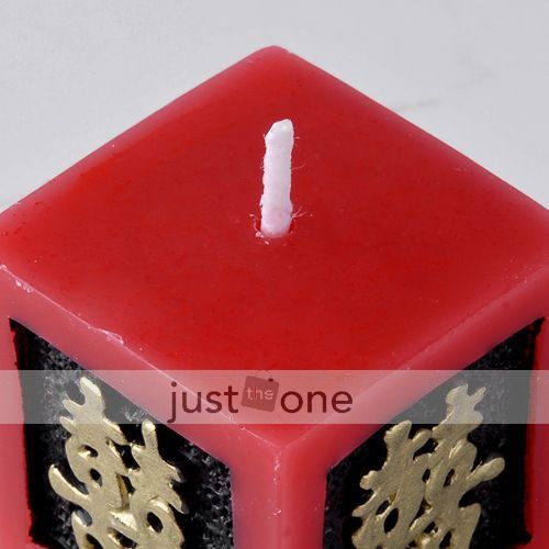 NEW Chinese Wedding Favors Double Happiness Red Candle  