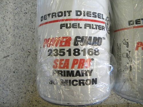 DETROIT DIESEL FUEL FILTER POWER GAURD 23518168 PAIR MARINE BOAT 