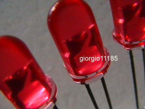 100pcs 3mm Red LEDs Lamp Light Red Diffused Lens  
