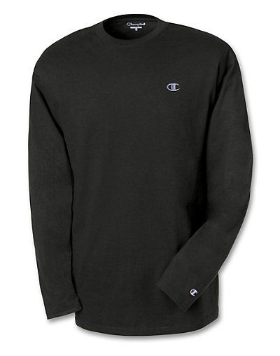 Champion Cotton Jersey Long Sleeve Mens T Shirt   style T2228  