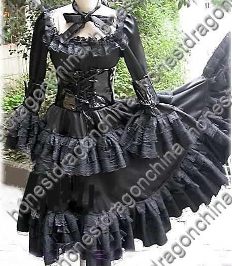 Gothic Lolita Home Maid Sissy Dress costume Cosplay CF  