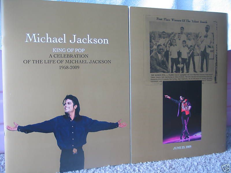 100% AUTHENTIC Michael Jackson Memorial Program BUY now  