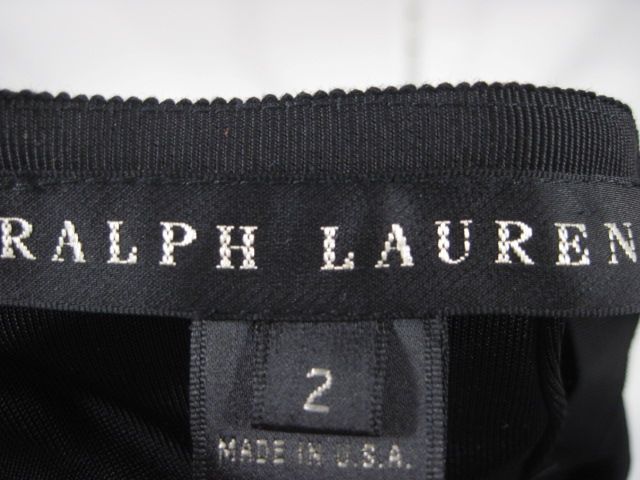 RALPH LAUREN BLK LBL Black Straight Pants Slacks Size 2  