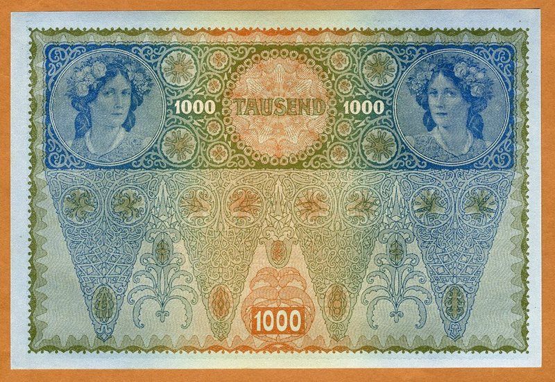 Austria, 1000 Kronen, 1902 (1919), P 61, Ch UNC  Large  