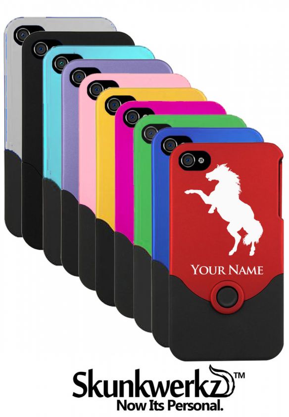 Personalized Engraved iPhone 4 4G 4S Case/Cover   WILD HORSE   PONY