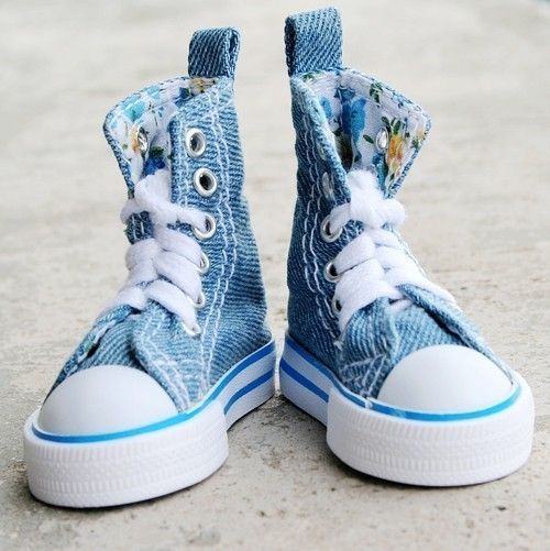 Girl Jeans High Knee BJD SD DZ Dollfie Shoe Sneaker/Boots  