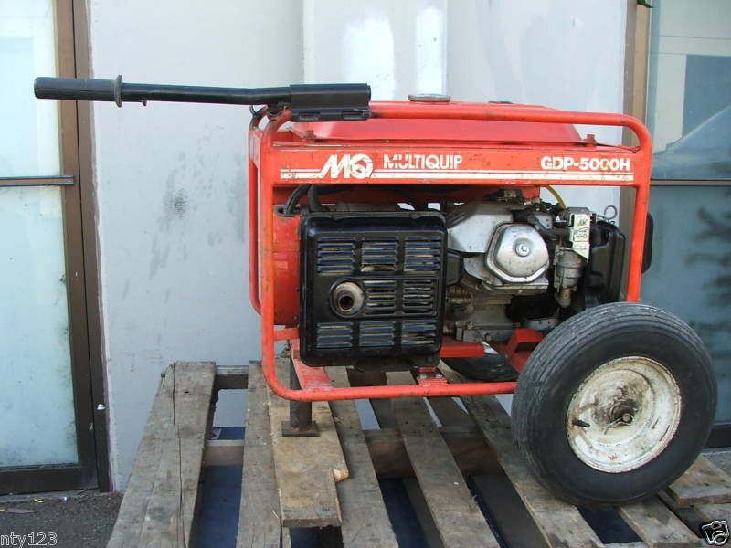 MULTIQUIP GENERATOR MODEL GDP 5000H W/HONDA GX340 ~11HP  