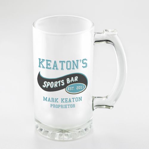 Frosted Glass Sports Beer Mug Groomsman Wedding Gift  