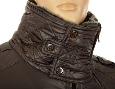 NEW DOLCE & GABBANA D&G GRAY LAMBS FUR COLLAR PUFFER WINTER COAT 58 