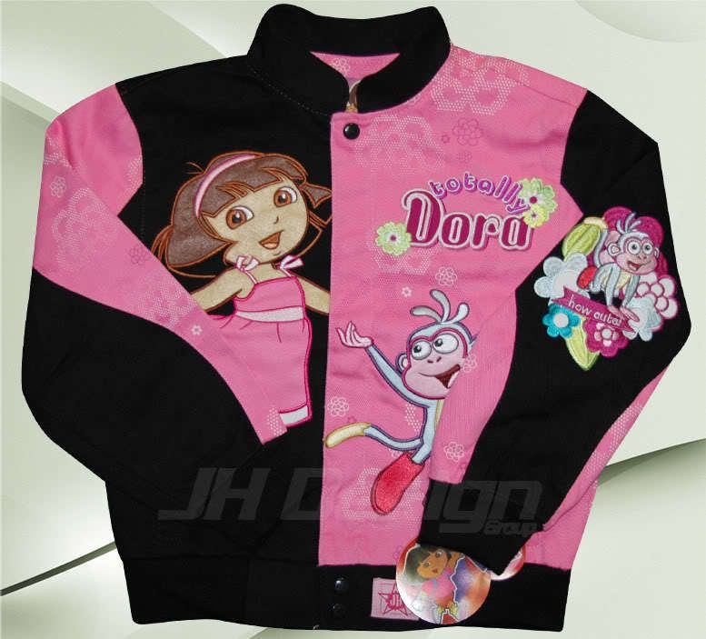 DORA THE EXPLORER PINK BLACK T4 JACKET JH DESIGN  