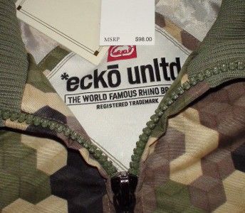 NEW ECKO JOE LOUIS HEX CAMO JACKET XXL 2XL $98 COAT NWT  