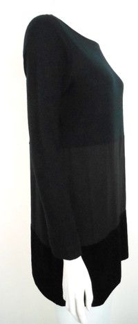 SONIA RYKIEL Blk WoolKnit/Cotton/Velvet Tunic Top SALE   