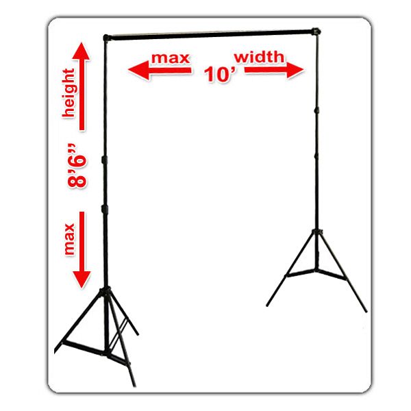 JS PHOTOGRAPHY MUSLIN BACKDROP STAND STUDIO STANDS 847263072906  