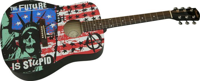 Fender Kozik Punk Age Acoustic Black w/Skull/Rosewood 885978086016 