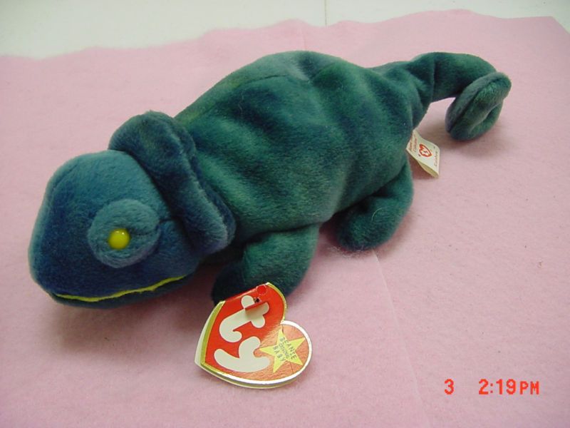 RARE 1 EDITION TY BEANIE BABY RAINBOW TY DYE CHAMELEON  