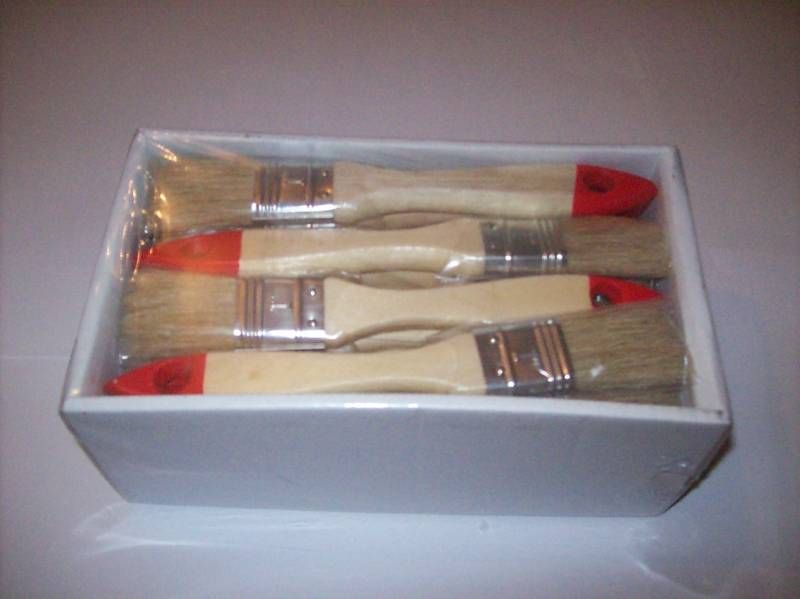 24 CHIP BRUSH PAINT BRUSHES NATURAL BRISTLE W/EPOXY 1  