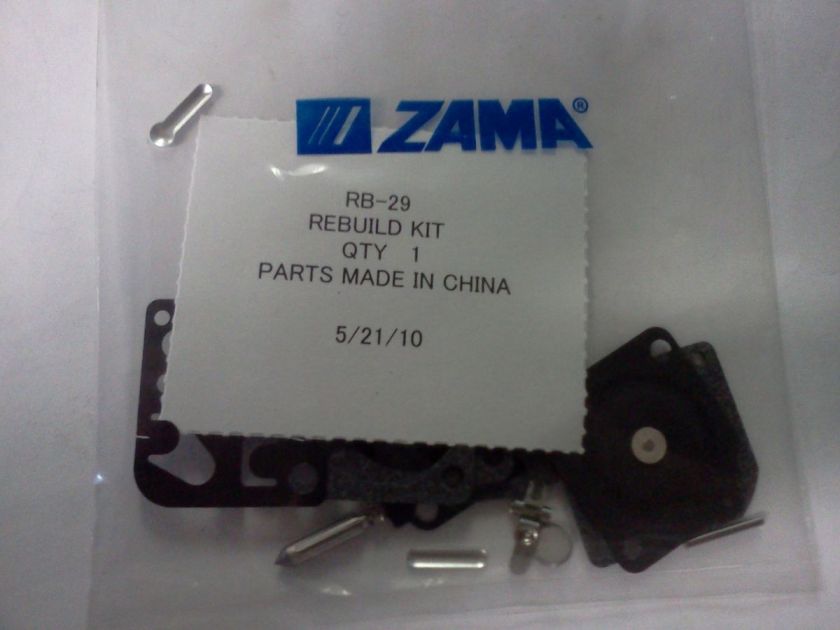 NEW Zama Carburetor Rebuild Kit OEM RB 29  