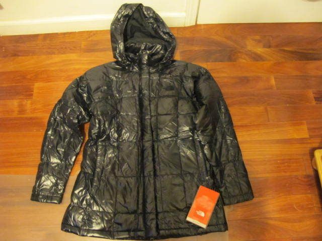 NEW AUTH NORTHFACE TRANSIT DOWN JACKET BLACK WOMEN SZ L  