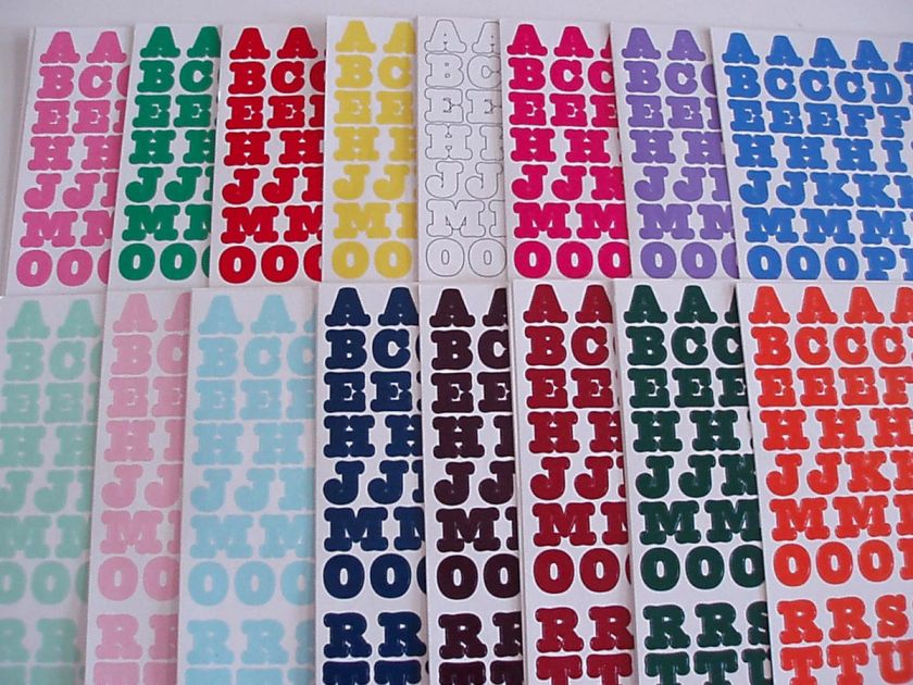   Memories Alphabet & Number Stickers   Every Color of the Rainbow